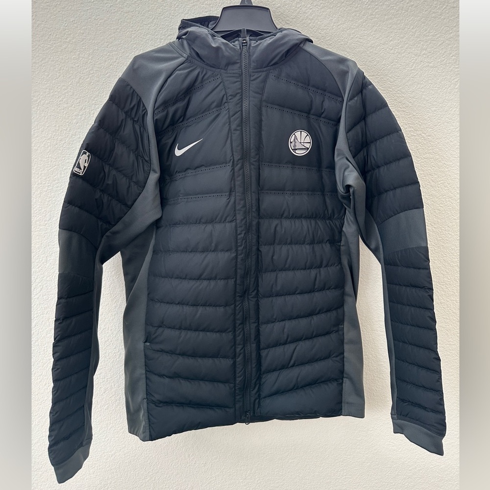 Nike NSW AeroLoft Black Down Jacket - Large Tall (LT) - Golden State Warriors